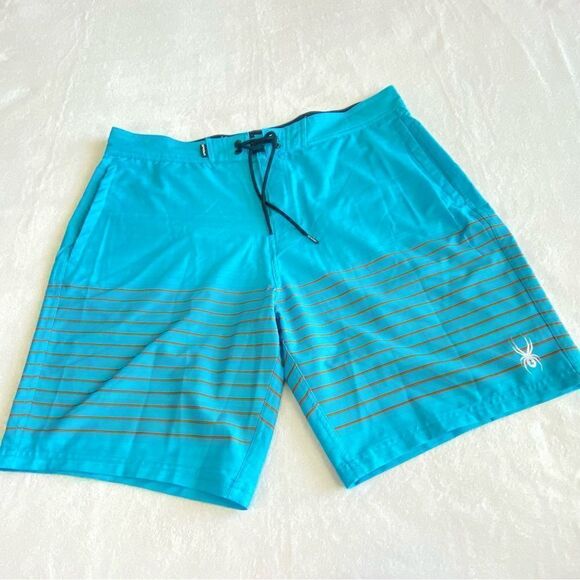 SPYDER BOARD SHORTS LOGO STIPE - Picture 1 of 11